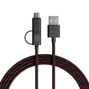 Braided 3A Usb A To Usb Type C Fast Charging Usb Cable For Smartphone (Black, White 1.2M)